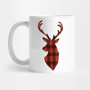 Plaid Reindeer Mug